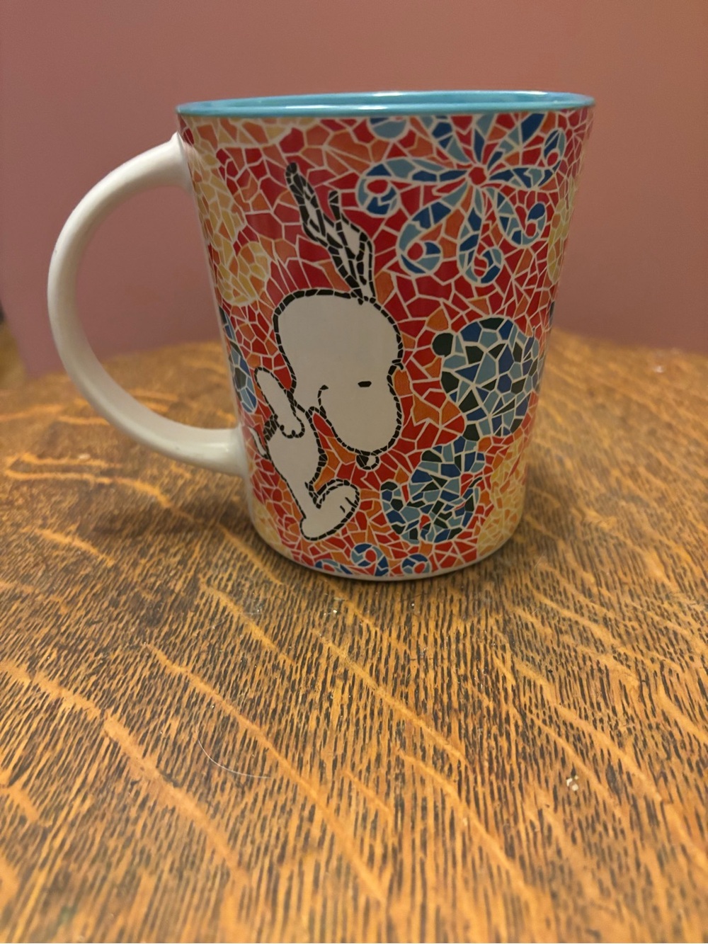 Snoopy Mosaic Ceramic Mug - Colorful Mosaic Design